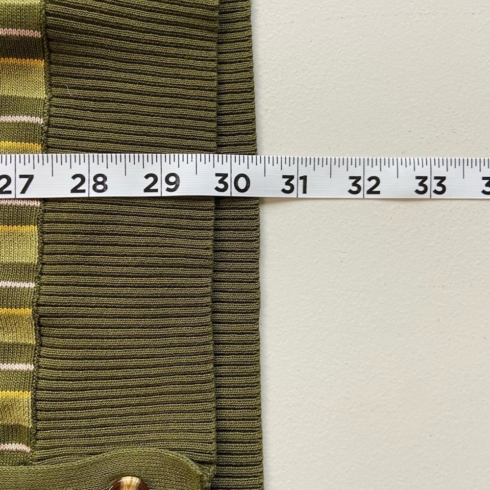 UNRL Barstool Y2K Golf Cardigan Men's M Striped Green Retro Sports Grandpa - Picture 9 of 9